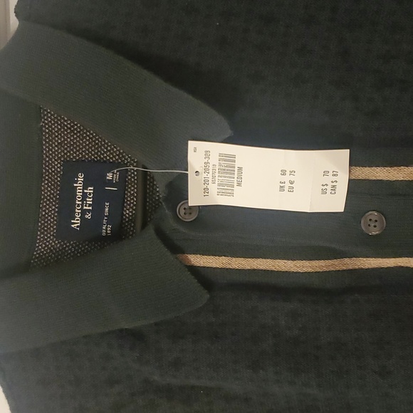 NWOT Abercrombie Men's Sweater Polo - Picture 3 of 4